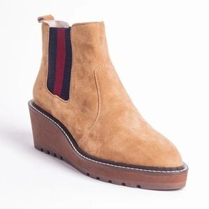 Cecilia New York | Gemma Slip On Low Wedge Boot in Nutella Size 9